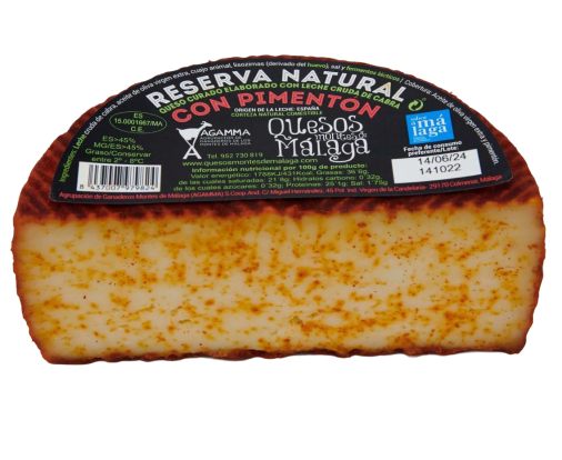 Queso Curado Leche Cruda de Cabra Reserva Natural al Pimentón