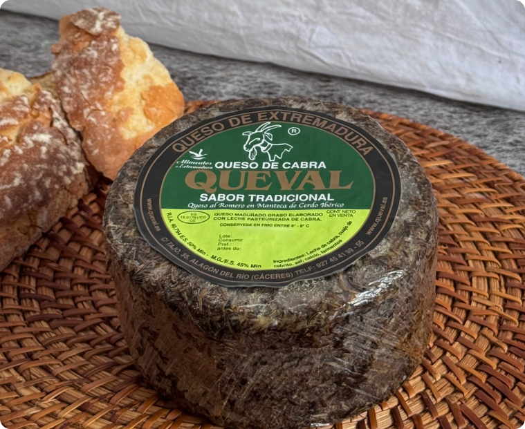 Queso de cabra al romero en manteca de cerdo ibérico