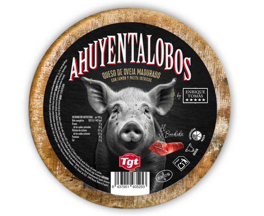 Ahuyentalobos Queso de oveja madurado con Jamón y Paleta Ibéricos